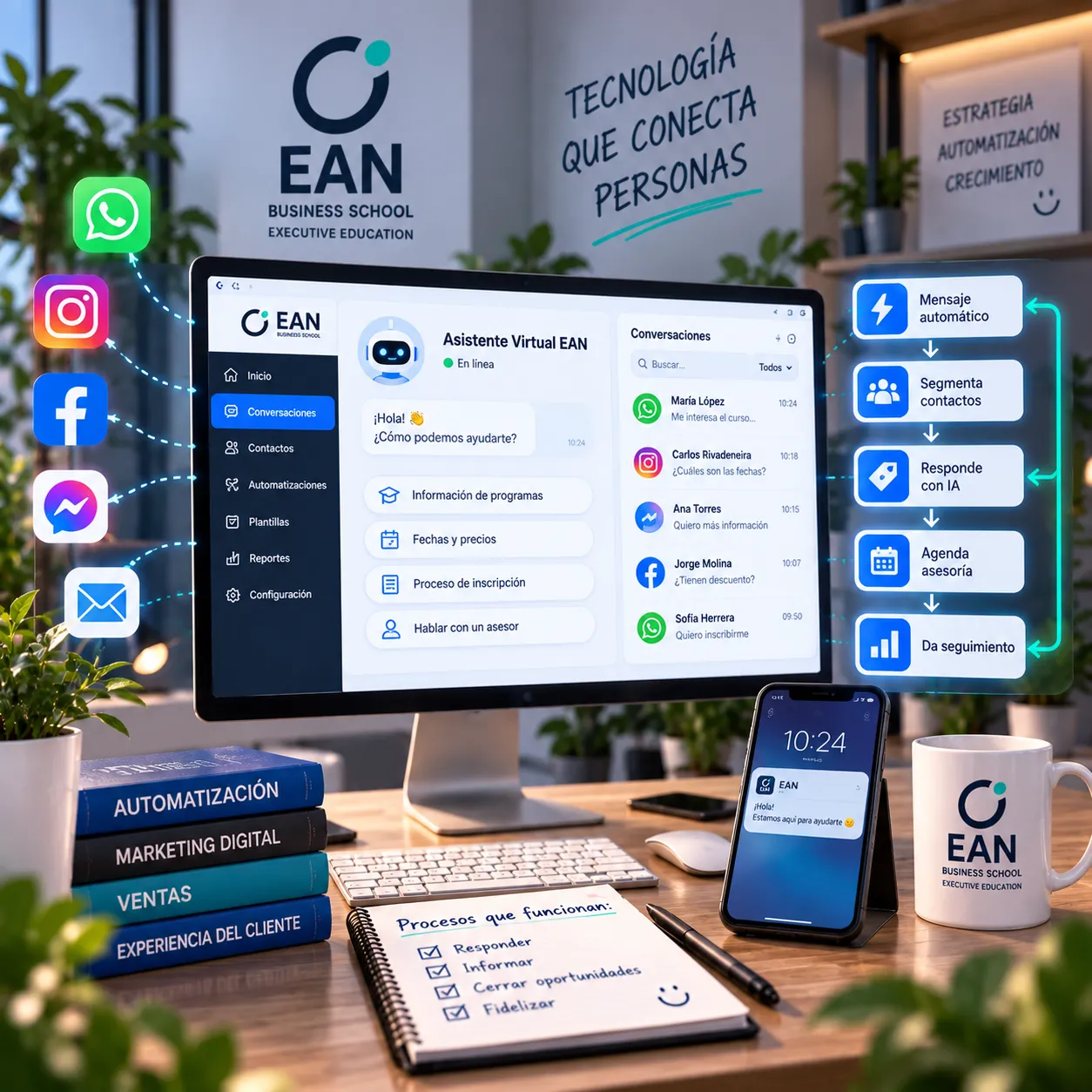 Automatizar la atención y comunicación