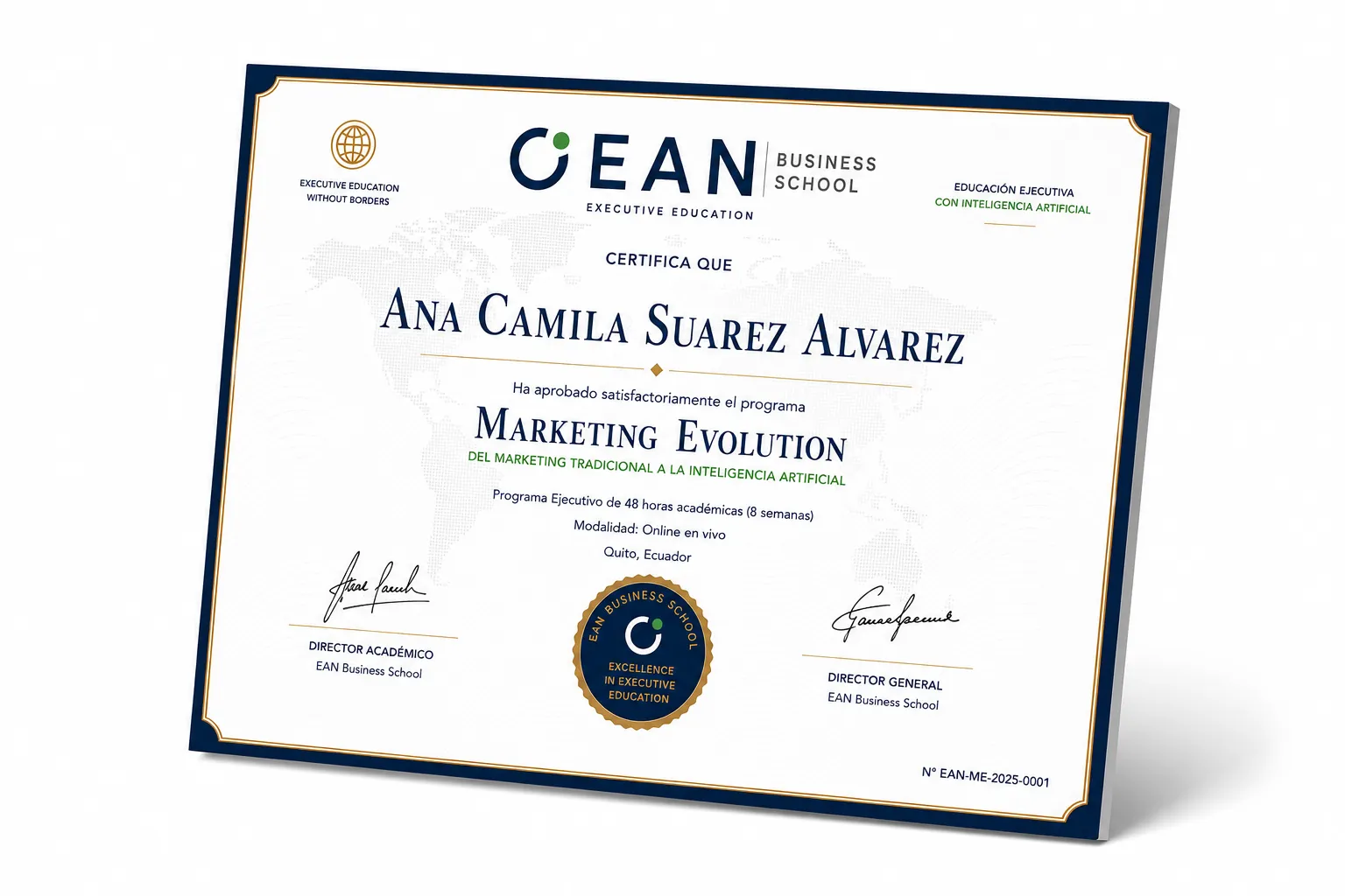 Certificado de Marketing Evolution - EAN Business School